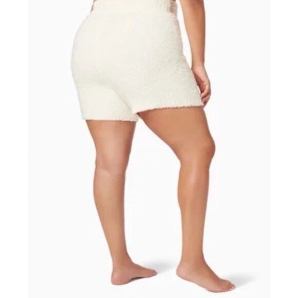 Skims Cozy Knit Shorts Womens Sherpa Pull On Casual Ivory White 2X/3X NWT - Picture 5 of 12